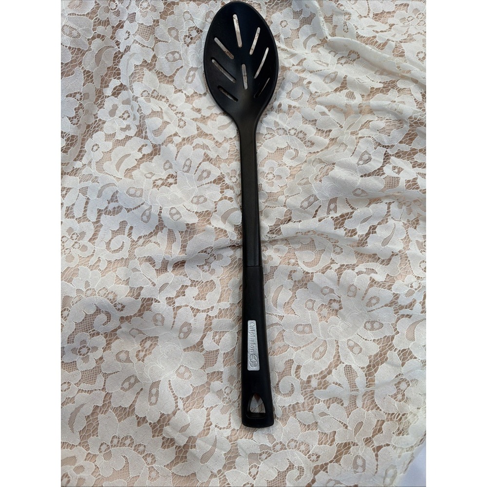Calphalon 14" Black Nylon Plastic Cooking Serving Slotted Spoon USA